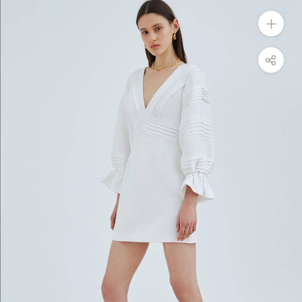 Ivory Lineal mini dress by C/meo collective